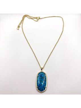 Kendra Scott Necklace Gold-Tone With Turquoise Pendant